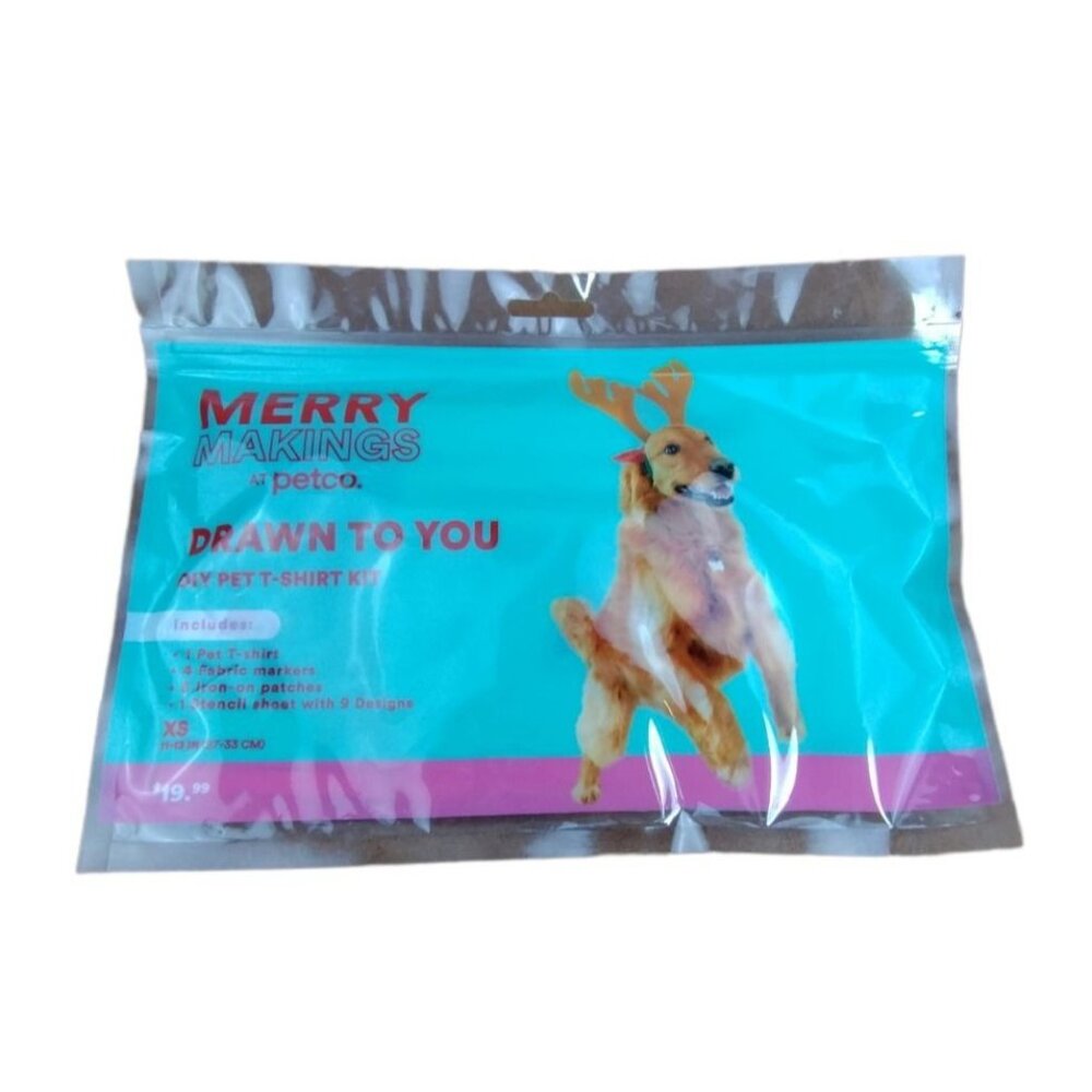Merry Makings Dog Extra Small Drawn to You DIY Pet T-Shirt Kit New